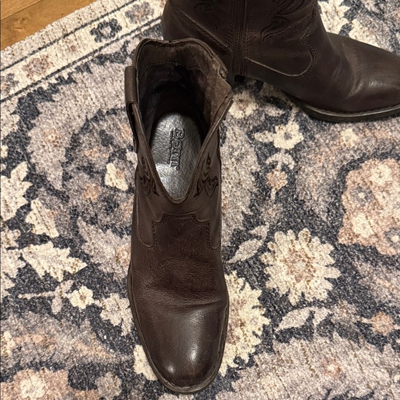 Born Women’s Dark Brown Western Ankle Boots - Picture 4 of 8